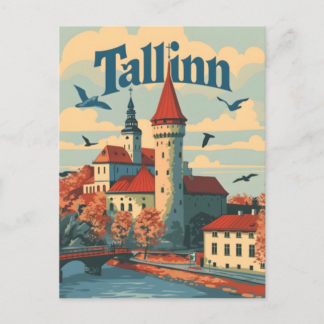 Carte Postale Tallin Vintage (Devant)