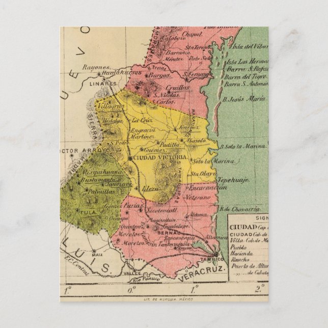 Carte Postale Tamaulipas, Mexique (Devant)