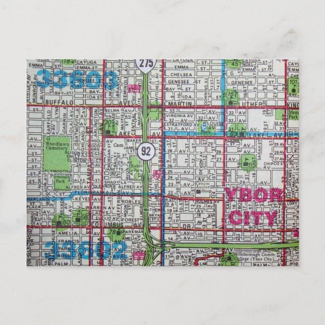 Carte postale TAMPA, carte Vintage FL (Devant)