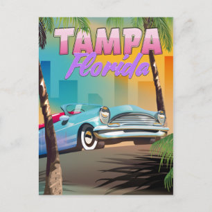 Carte Postale Tampa Floride belle affiche de voyage.