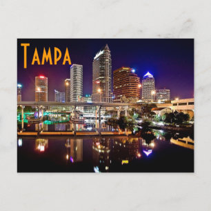 Carte Postale Tampa, Floride depuis Platt Street Bridge.