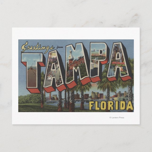 Carte Postale Tampa, FlorideGrandes lettres ScènesTampa, FL (Devant)