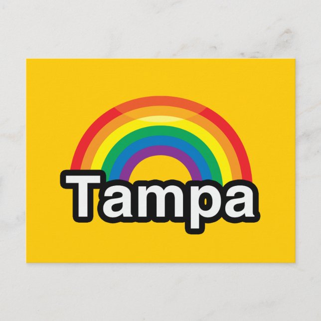 CARTE POSTALE TAMPA PRIDE LGBT RAINBOW (Devant)