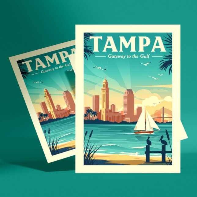 Carte Postale Tampa vintage (Créateur téléchargé)