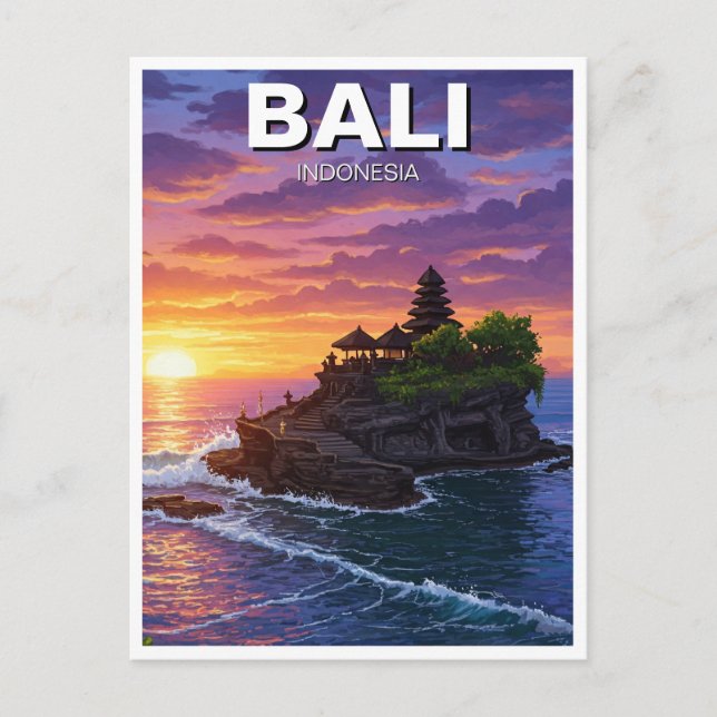Carte Postale Tanah Lot Bali Indonésie Voyage (Devant)