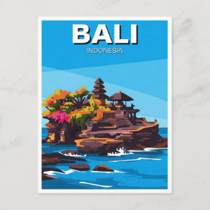 Carte Postale Tanah Lot Bali Indonésie Voyage Abstrait