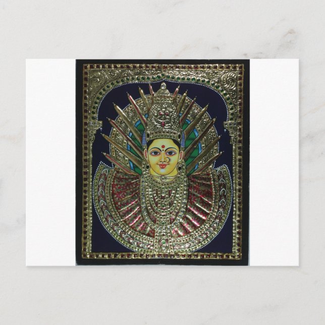 Carte Postale Tanjore Adi Parashakti Peinture (Devant)