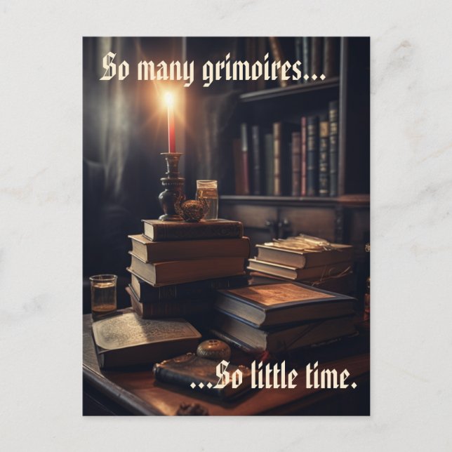 Carte Postale Tant de sorciers Grimoires (Devant)