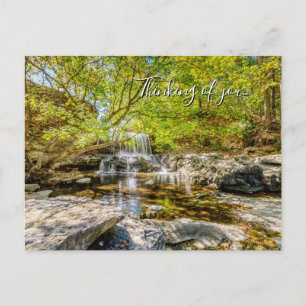 Carte Postale Tanyard Creek Waterfall En Automne Pensées Pour To