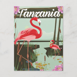 Carte Postale Tanzanie - Lac Natron - Affiche de voyage flamant