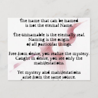 Carte Postale Tao Te Ching va changer votre vie