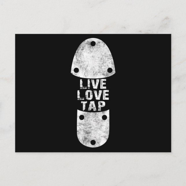 Carte Postale Tap Dances - Live Love Tap Distressed for Tap (Devant)