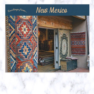 Carte Postale Tapis en Père Noël Fe Nouveau-Mexique