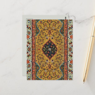 Carte Postale Tapis Persan Ancien Élégant Design