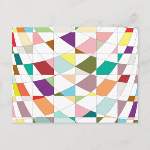 Carte Postale Tapisserie aux couleurs Abstraites
