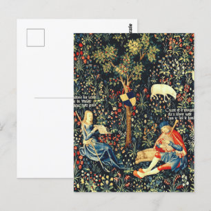 Carte Postale Tapisserie de la Renaissance médiévale Bergers et 