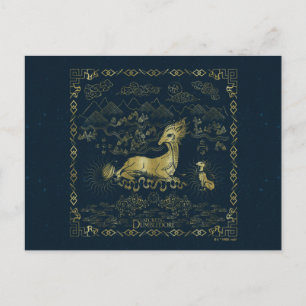 Carte Postale Tapisserie dorée du Qilin au repos