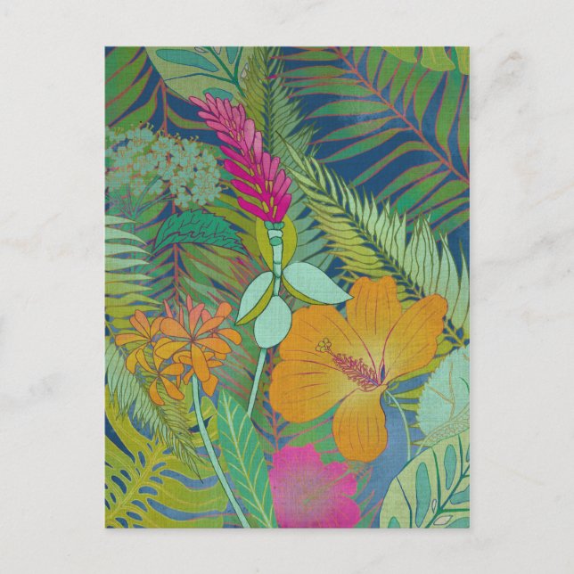Carte Postale Tapisserie tropicale II (Devant)