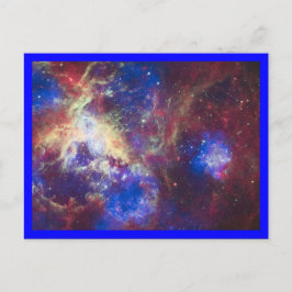 Carte Postale Tarantula Nebula frontière bleue