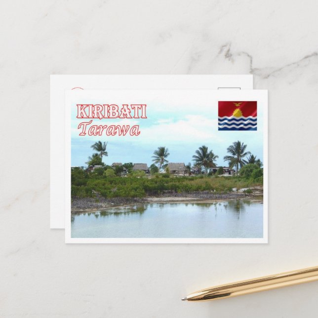 Carte Postale Tarawa - Kiribati - Panorama - (Devant/Arrière en situation)
