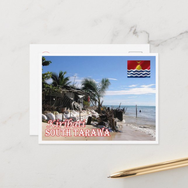 Carte Postale Tarawa Sud - Kiribati - Panorama - (Devant/Arrière en situation)