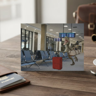 Carte Postale Tard pour le voleur Dinosaur de l'avion Dinosaure
