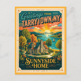 Carte Postale Tarrytown NY Style Rétro Sunnyside