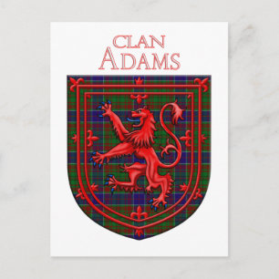 Carte Postale Tartan Écossais Adam Lion Rampant