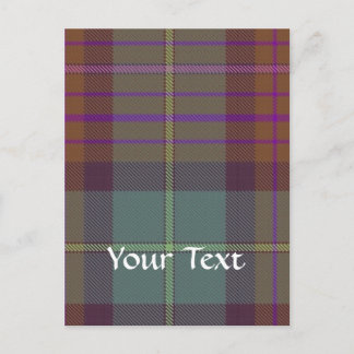 Carte Postale tartan écossais antique