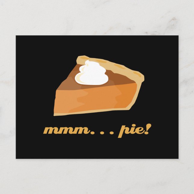 Carte Postale Tarte à la citrouille - mmm . . . tarte! (Devant)