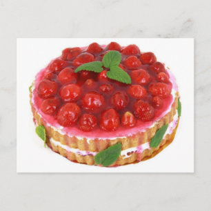Carte Postale Tarte aux fraises