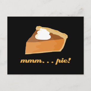 Carte Postale Tarte citrouille - mmm. . . tarte !