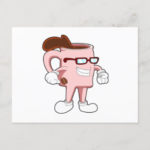 Carte Postale Tasse à café avec café
