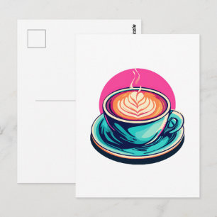 Carte Postale Tasse de cappuccino