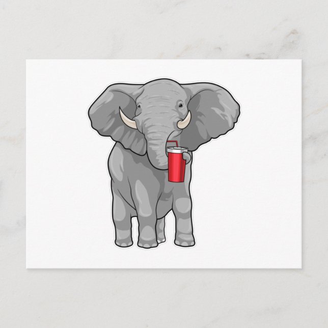 Carte Postale Tasse éléphant (Devant)
