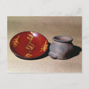 Carte Postale Tasse et plat Redware, c.1780