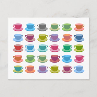 Carte Postale Tasses à café