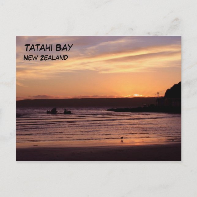 Carte Postale Tatahi Bay Sunset, Nouvelle-Zélande (Devant)