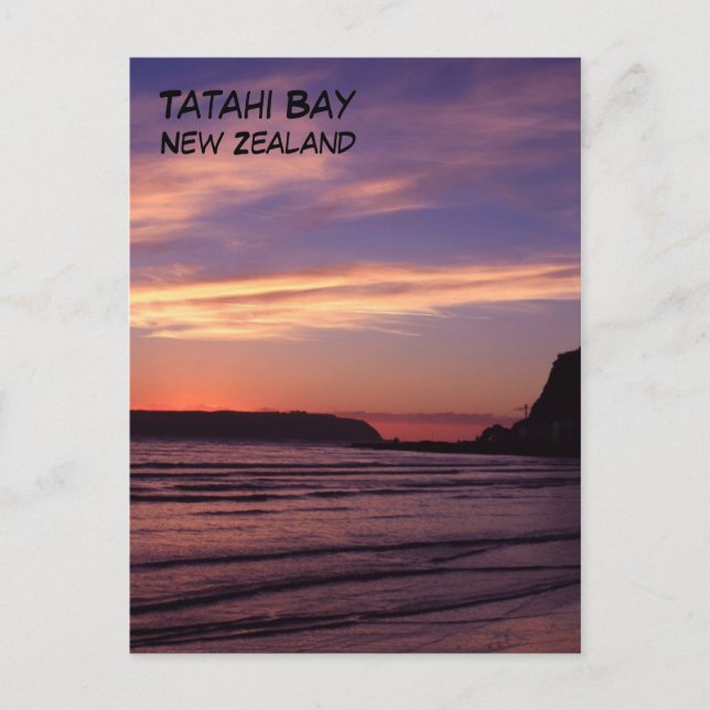 Carte Postale Tatahi Bay Sunset, Nouvelle-Zélande (Devant)