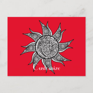 Carte Postale Tatouage de henné Sun Thunder_Cove