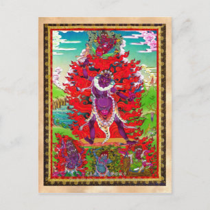 Carte Postale tatouage de thangka oriental cool Ekajati art