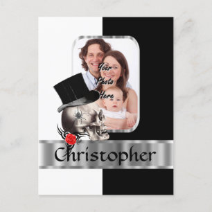 Carte Postale tatouage gothique du crâne