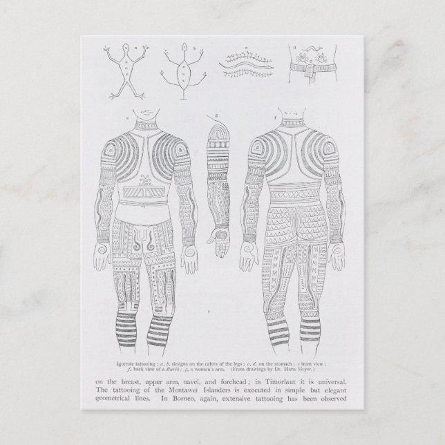 Carte Postale Tatouage igorrote (Devant)