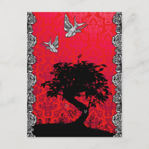 Carte Postale Tattoo Bonsai Arbre d'Amour