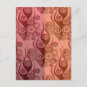 Carte Postale Tattoo flammes & cercles motif + votre backgr.