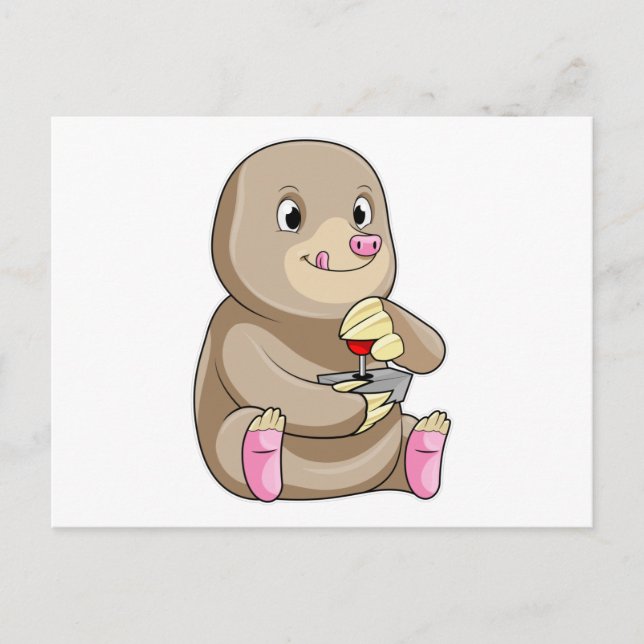 Carte Postale Taupe comme joueur avec joystick (Devant)