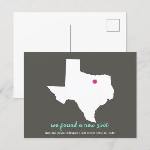 Carte Postale Taupe foncée/rose Nous avons trouvé un nouveau end