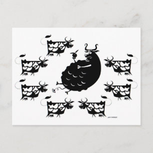 Carte Postale Taureau et vaches