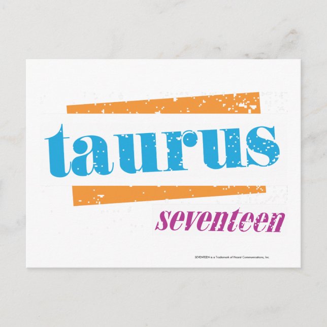 Carte Postale Taurus Aqua (Devant)