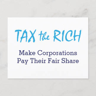 Carte Postale Taxes sur les riches